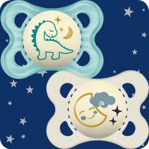 MAM NIGHT 0+M SOOTHER - 2PK